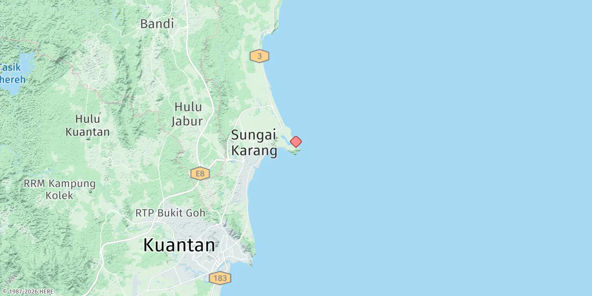 Map preview for Pelabuhan Kuantan