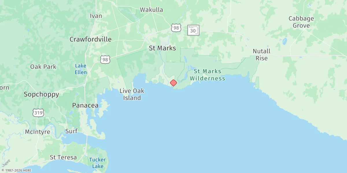 Map preview for St. Marks River Entrance