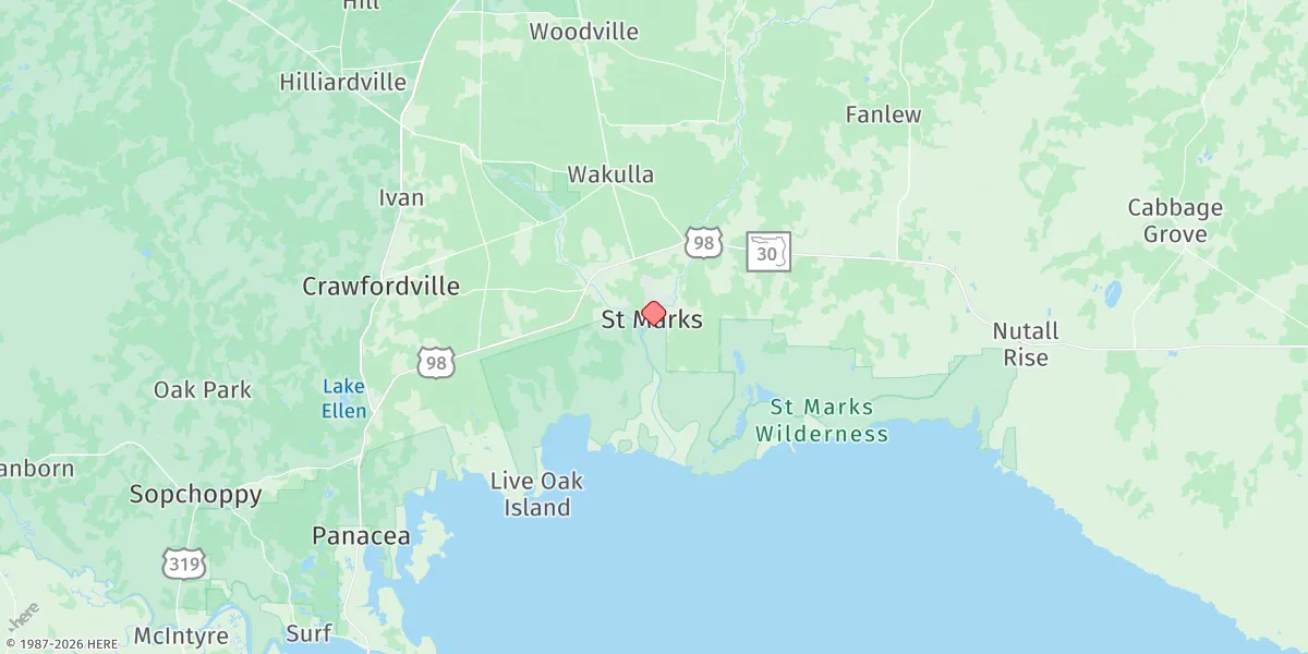 Map preview for St. Marks, St. Marks River