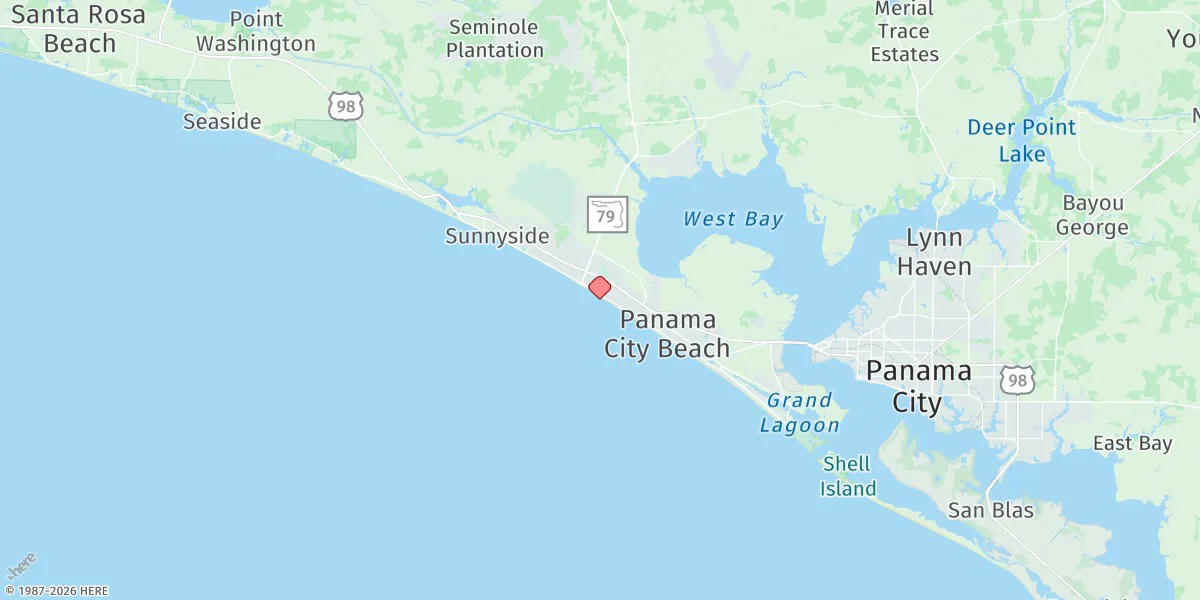 Map preview for Panama City Beach