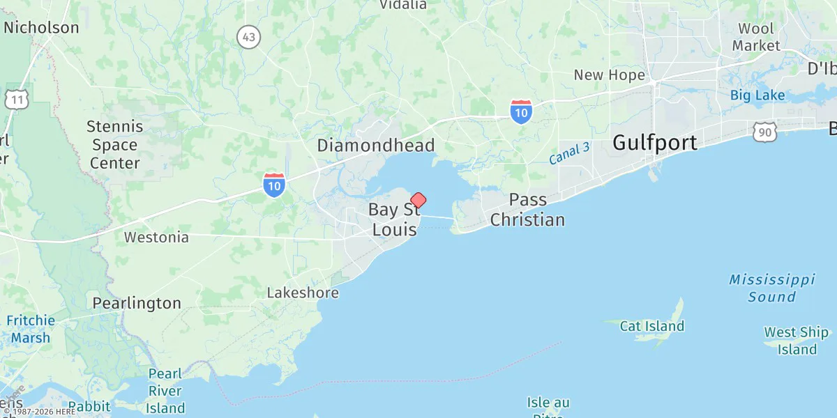 Map preview for St. Louis Bay Entrance