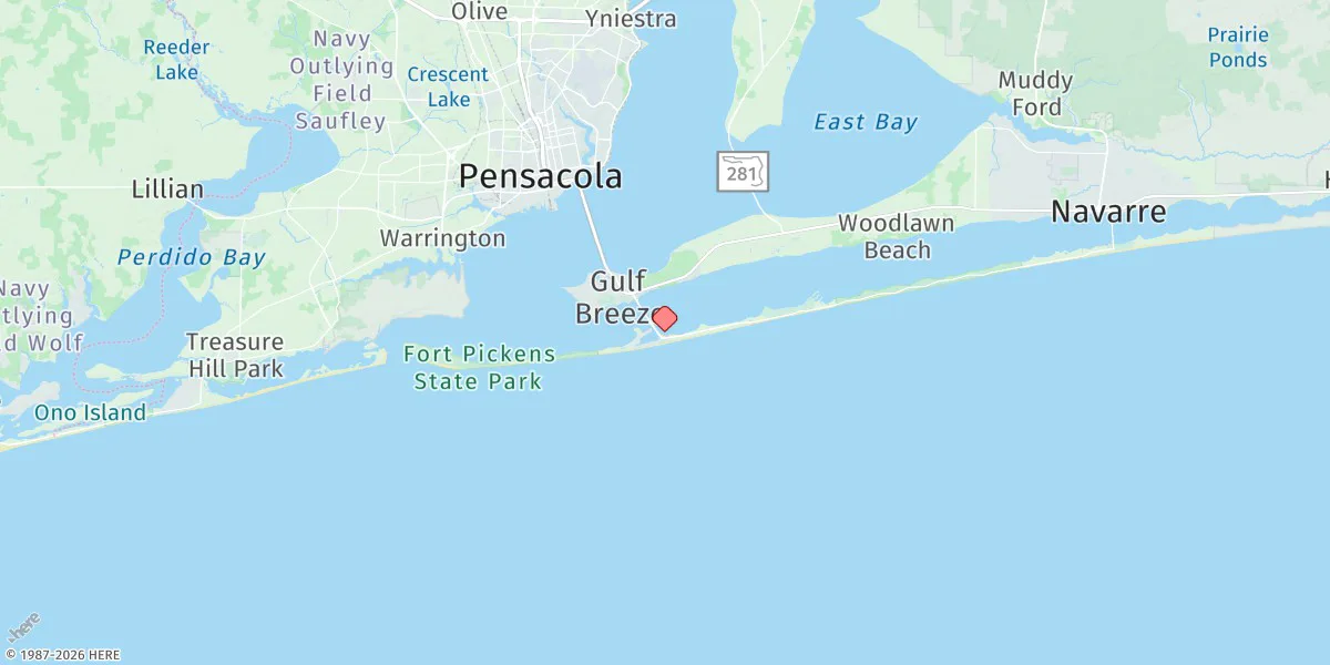 Map preview for Fishing Bend, Santa Rosa Sound