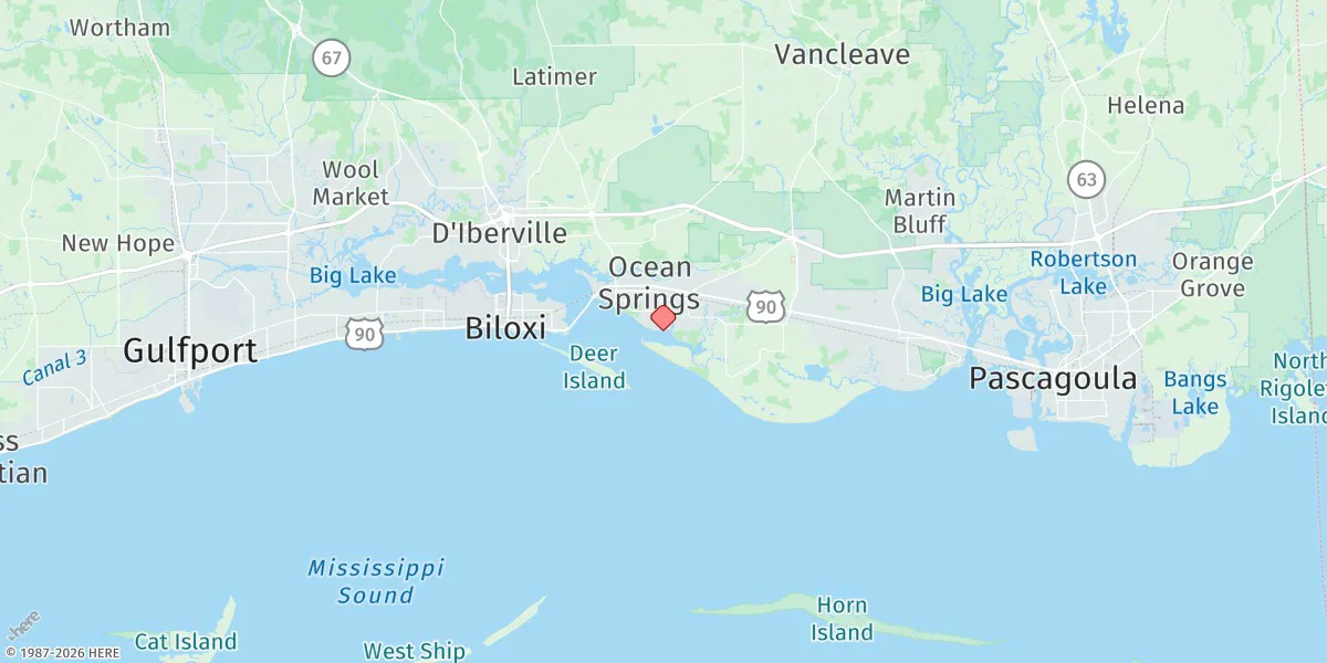 Map preview for Ocean Springs