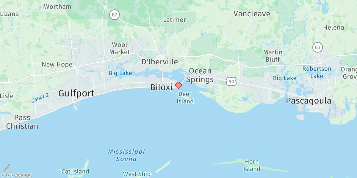 Map preview for Biloxi (Cadet Point), Biloxi Bay