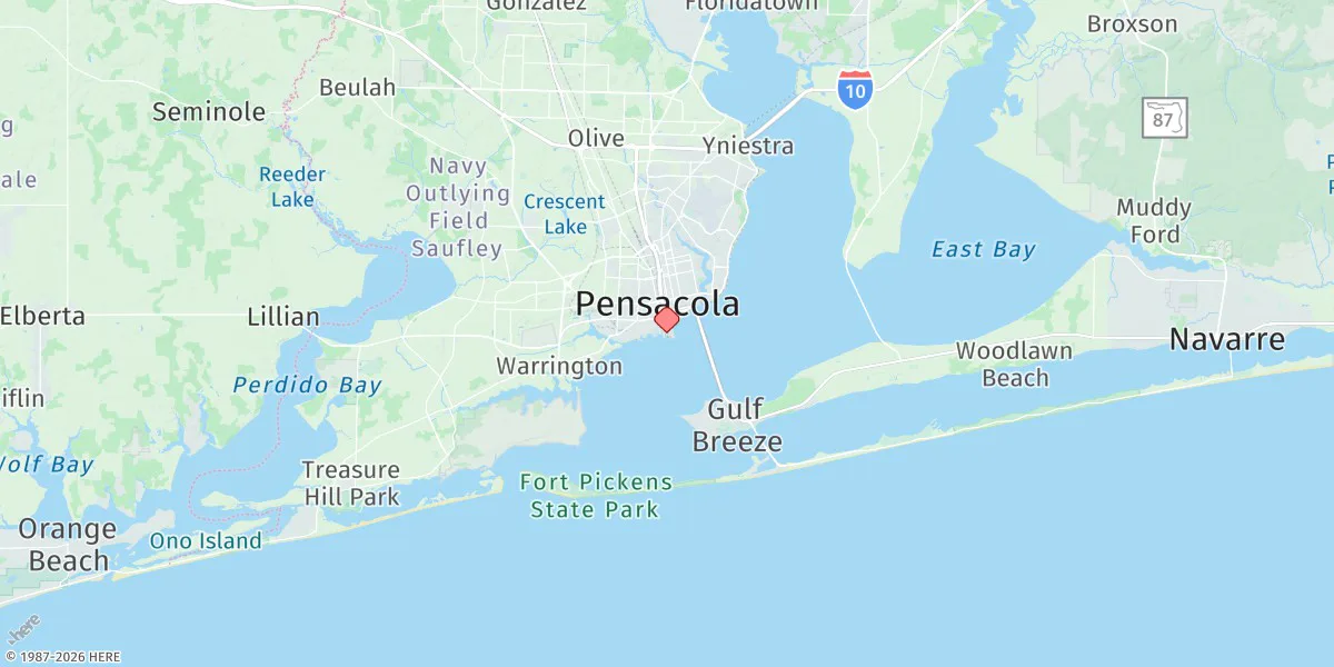 Map preview for Pensacola