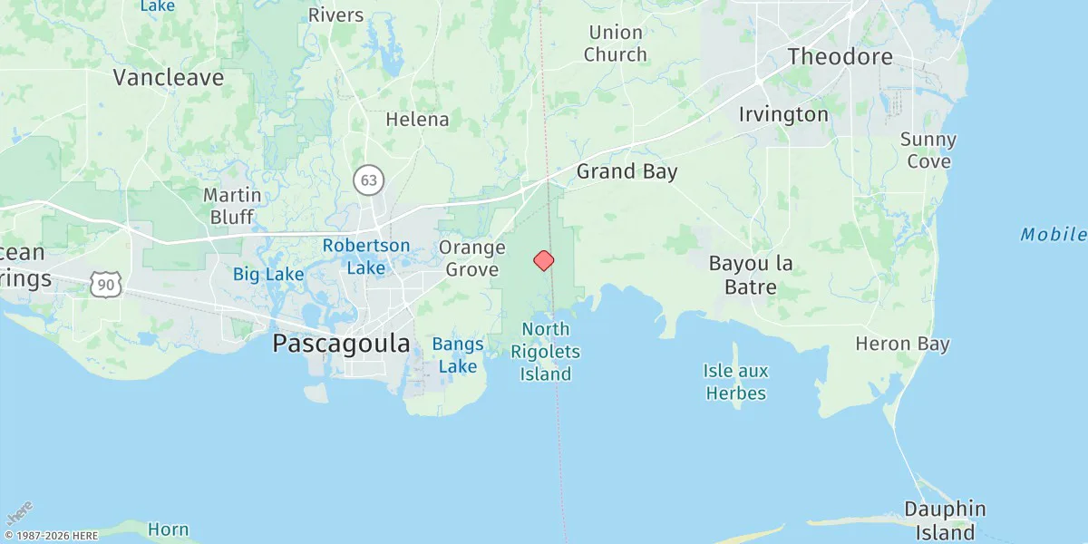 Map preview for Grand Bay Nerr, Mississippi Sound