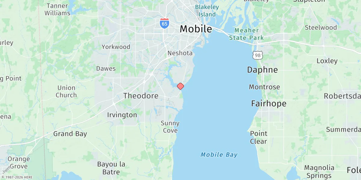 Map preview for Dog River Bridge