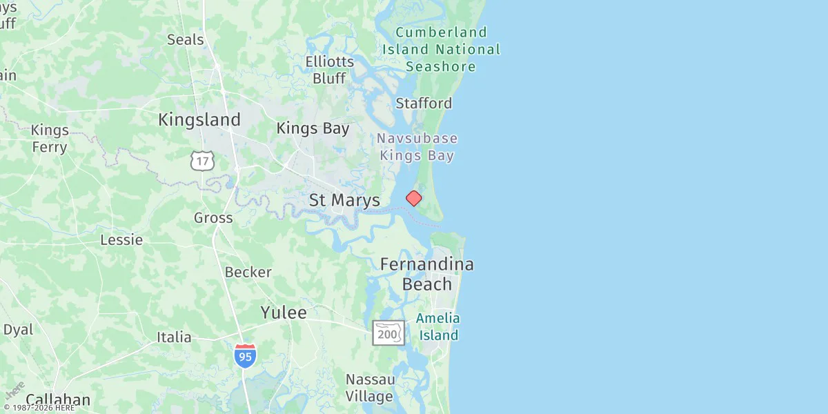 Map preview for Beach Creek Ent., Cumberland Island