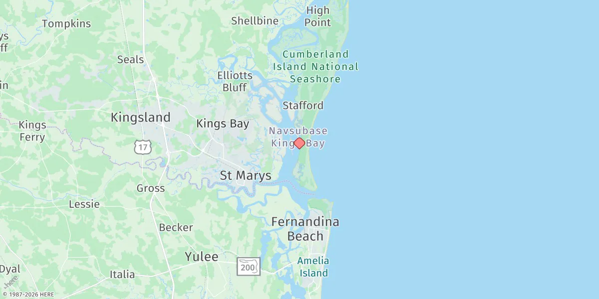 Map preview for Seacamp Dock, Cumberland Island