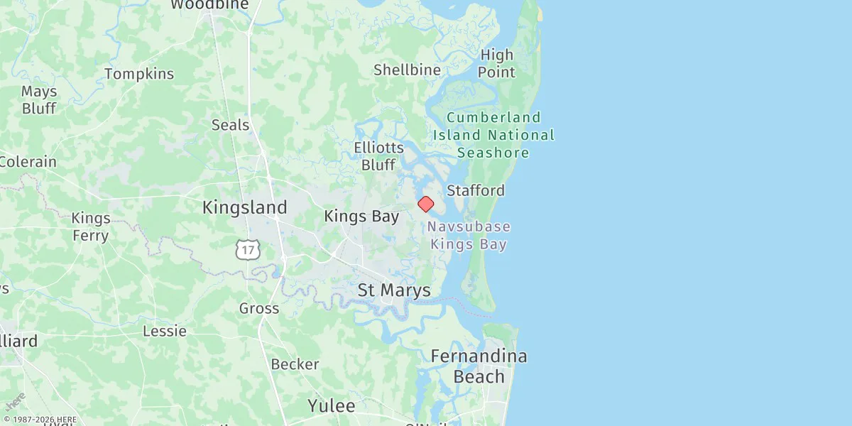 Map preview for Kings Bay, Navy Base