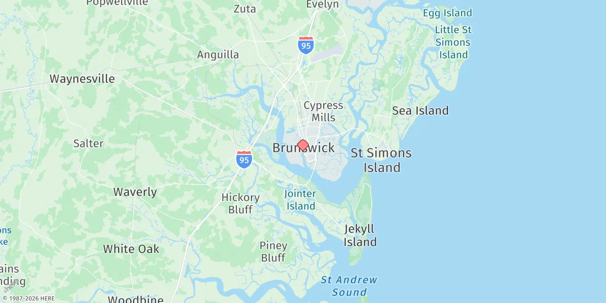 Map preview for Howe Street Pier, Brunswick