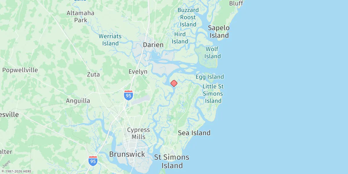 Map preview for Mackay River (Icww), Buttermilk Sound