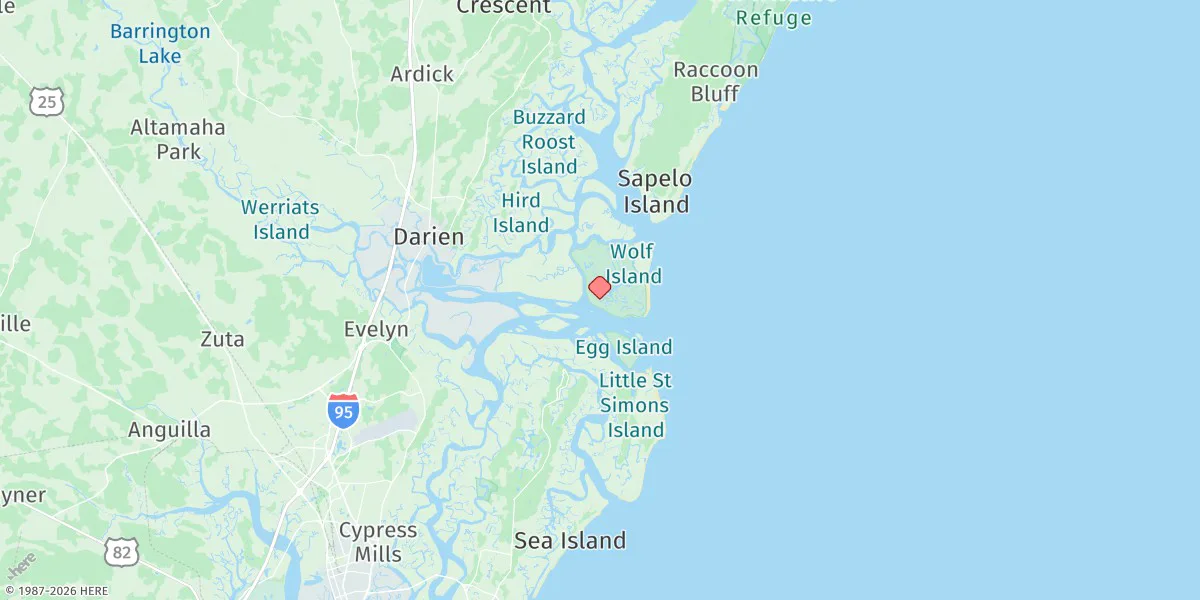 Map preview for Wolf Island, South End