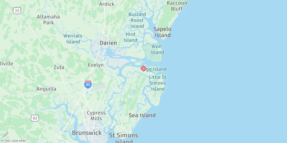Map preview for Jones Creek Entrance, Hampton River