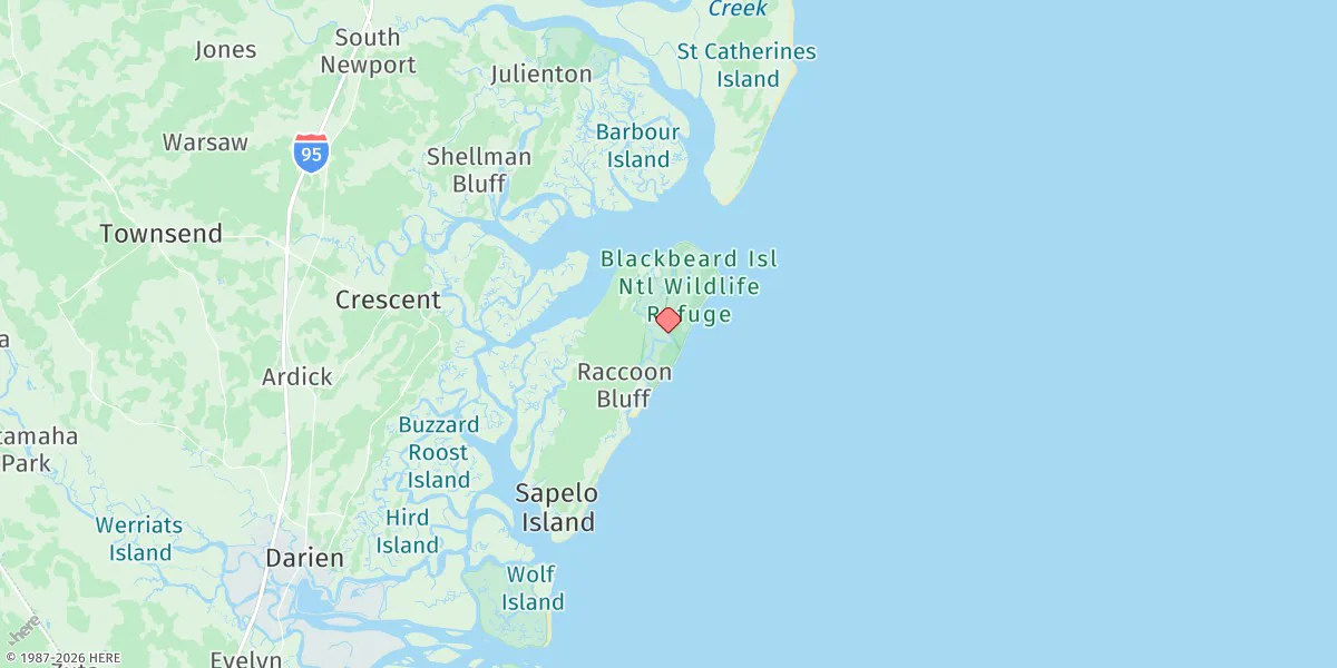Map preview for Blackbeard Creek, Blackbeard Island