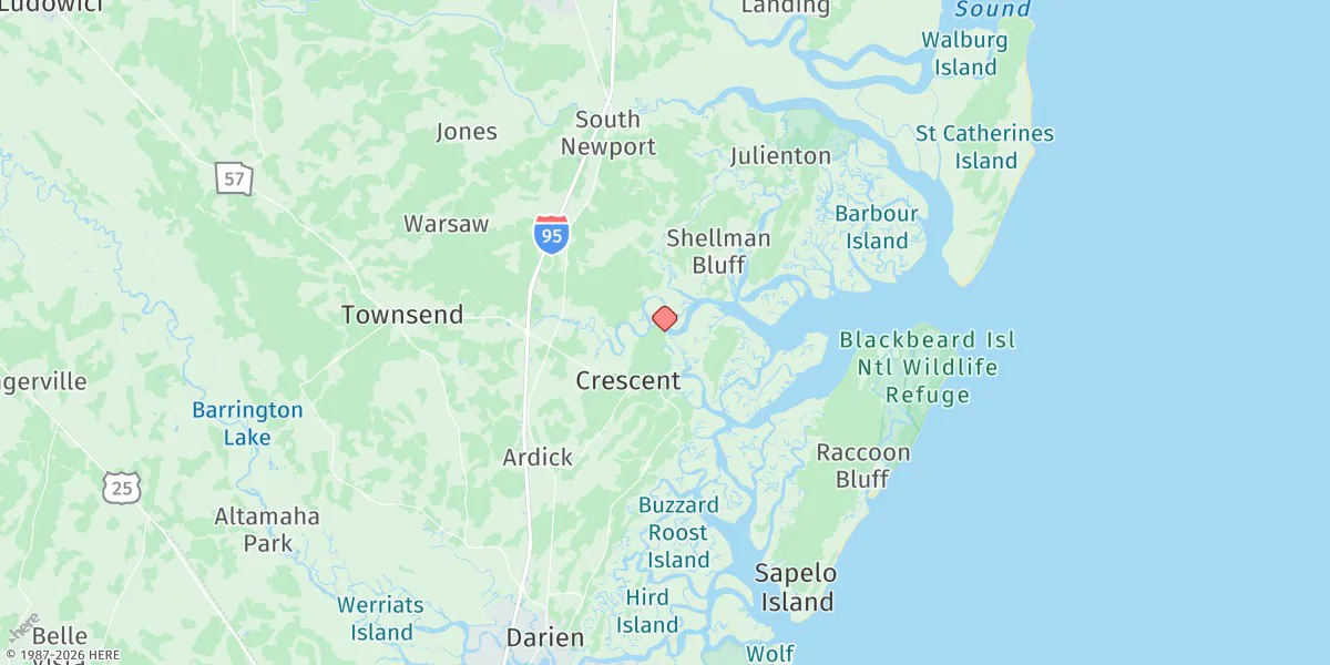 Map preview for Bellville Point, Sapelo River