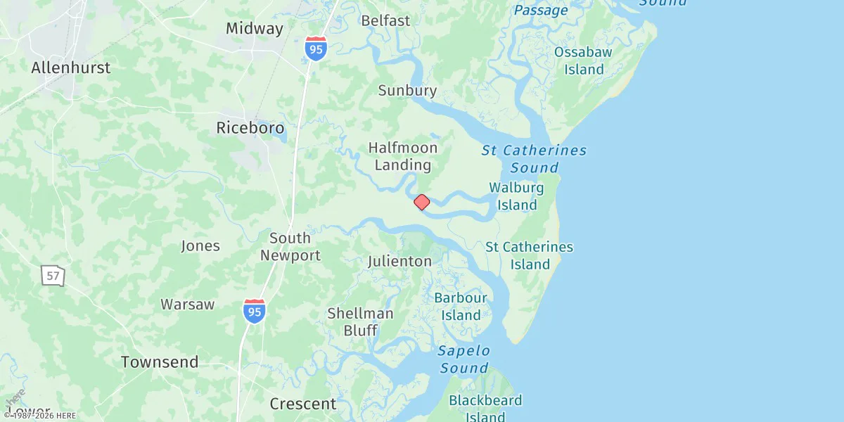 Map preview for South Newport Cut, N. Newport River