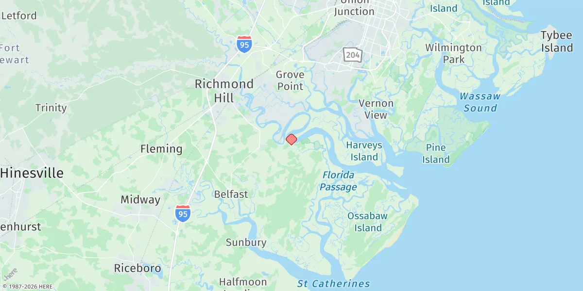 Map preview for Fort Mcallister, Ogeechee River