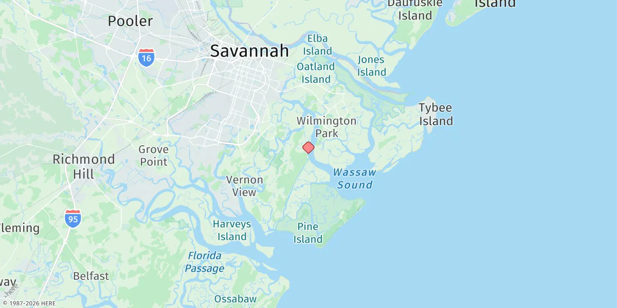 Map preview for Priest Landing, Wilmington River