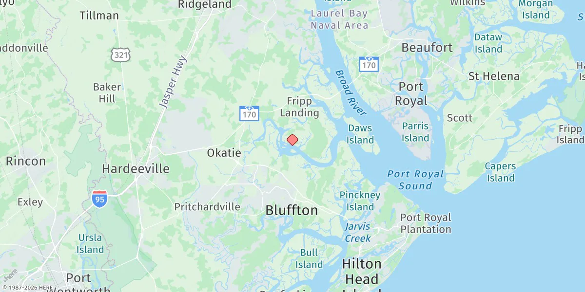 Map preview for Callawassie Island, South, Colleton River