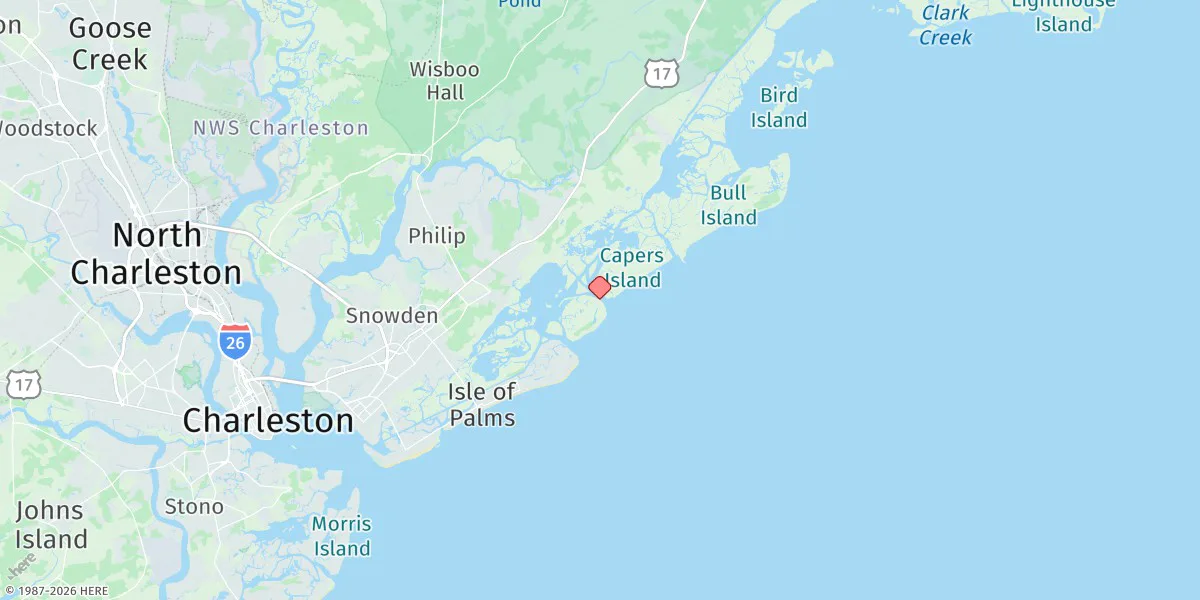 Map preview for North Dewees Island, Capers Inlet