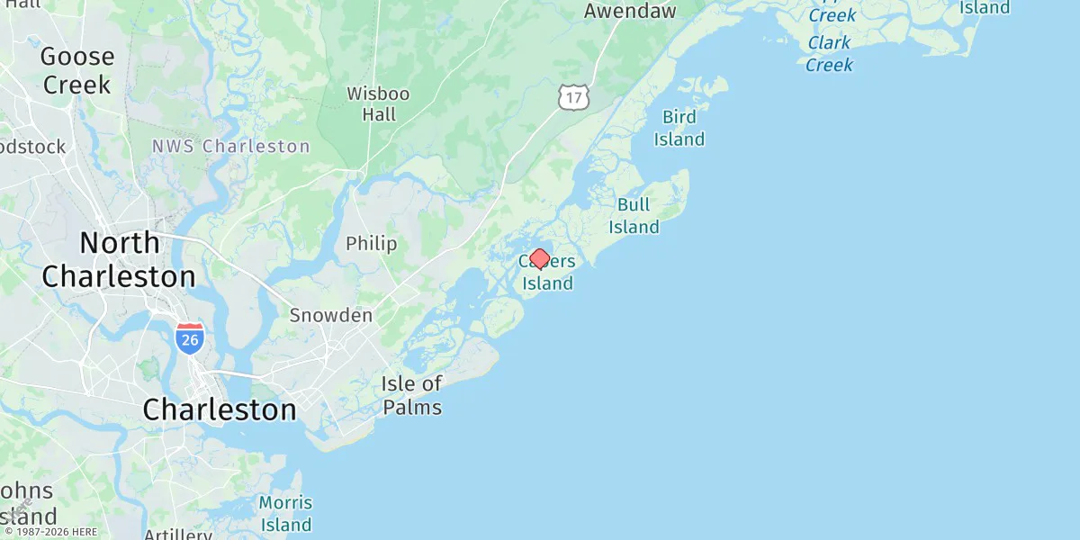 Map preview for Old Capers Landing, Santee Pass, Capers Island