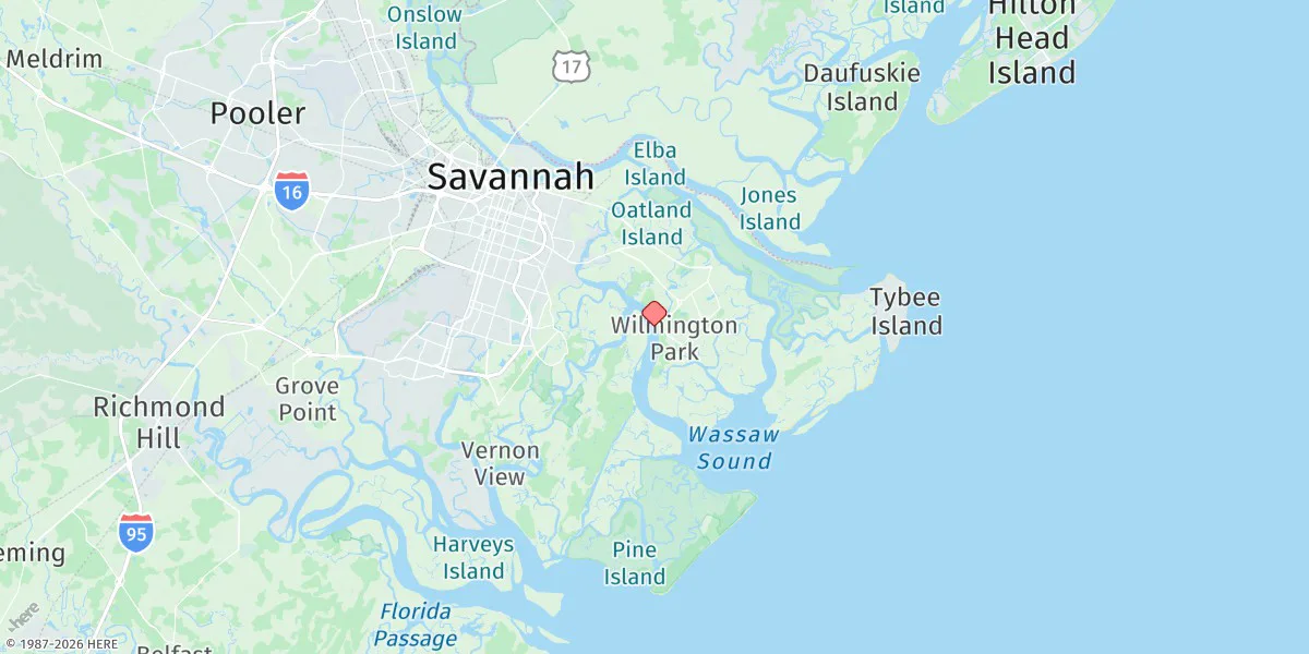Map preview for Savannah Sheraton Resort Hotel