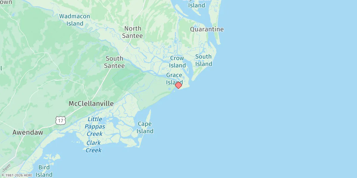 Map preview for Cedar Island Point, South Santee River