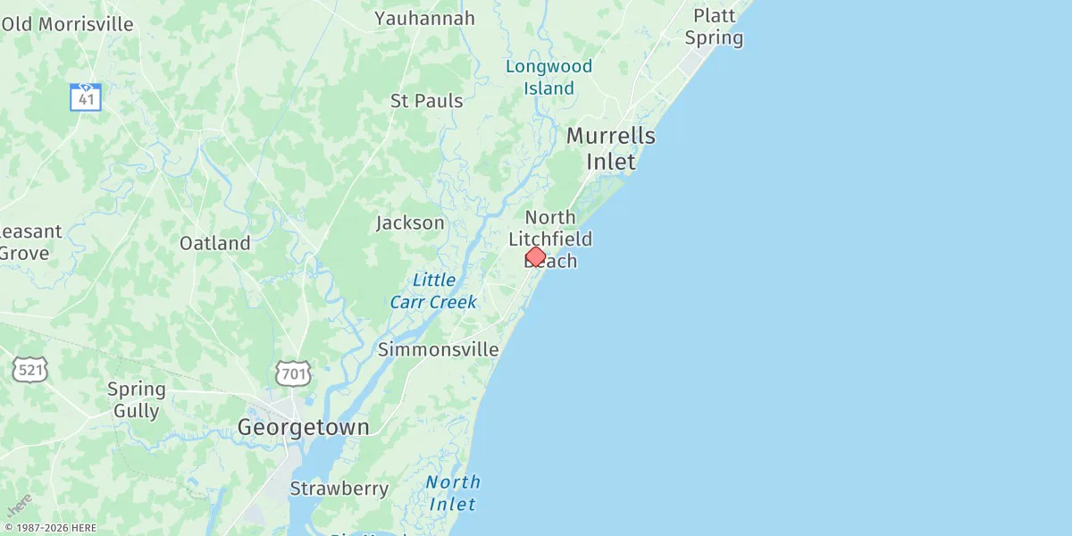 Map preview for Litchfield Beach Bridge
