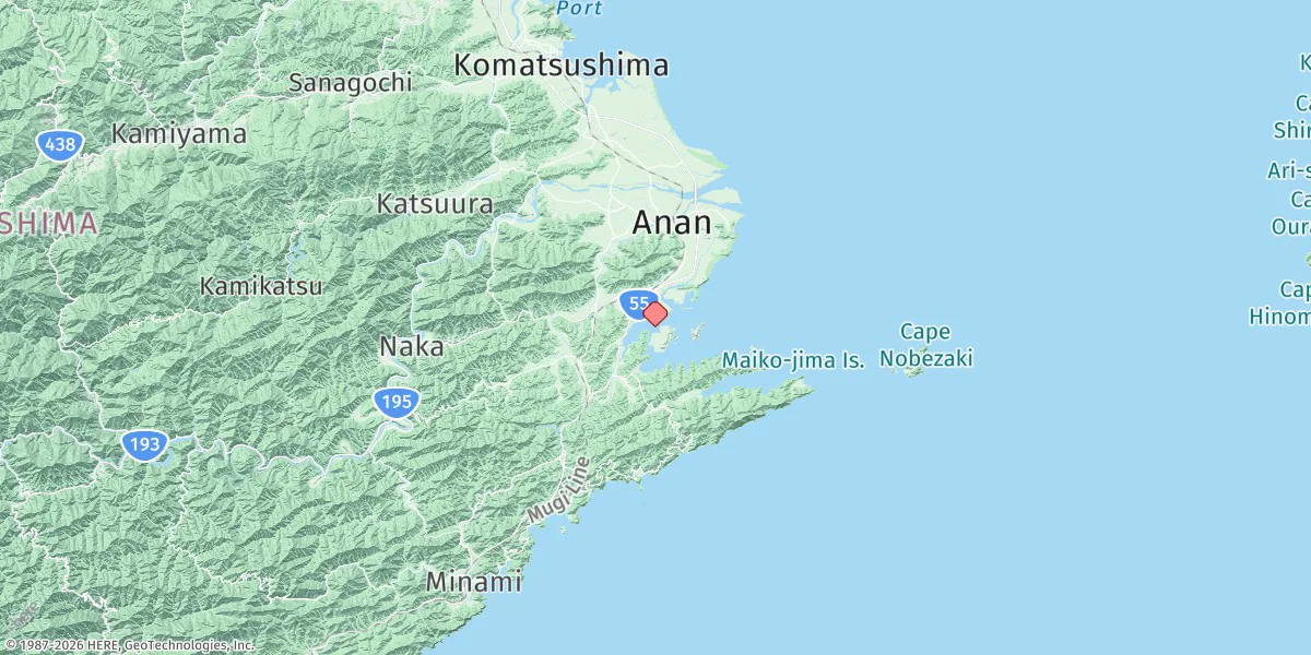 Map preview for Tachibana (Shikoku)