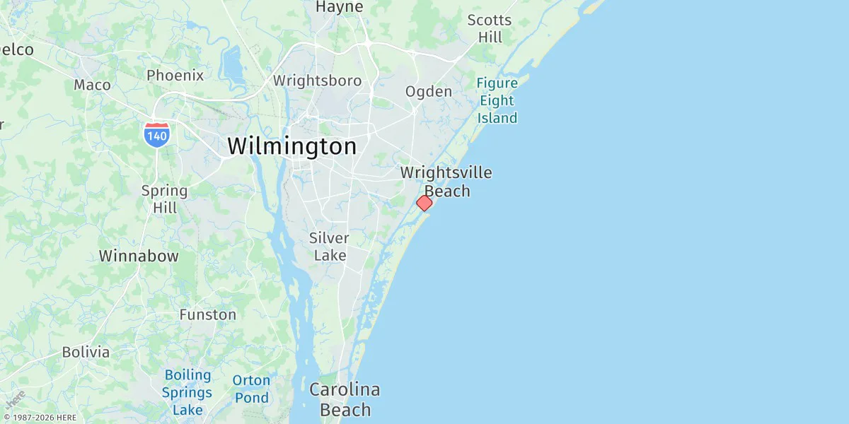 Map preview for Masonboro Inlet, North Carolina