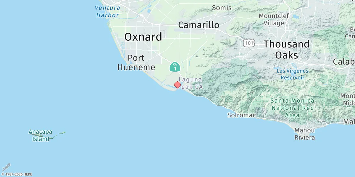 Map preview for Mugu Lagoon (Ocean Pier)