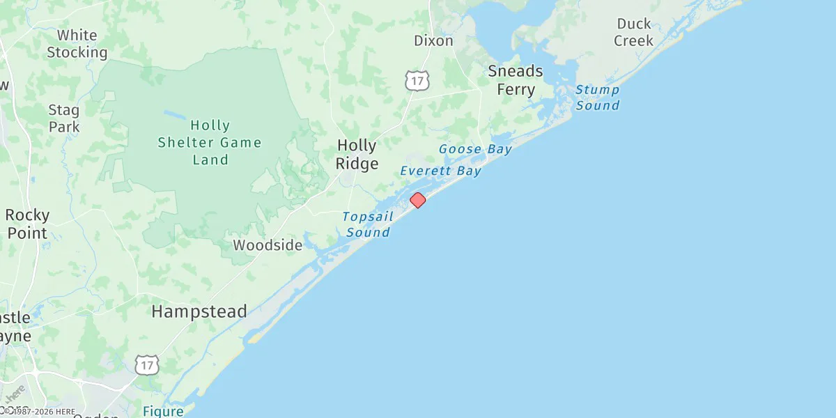 Map preview for Ocean City Beach (Fishing Pier)