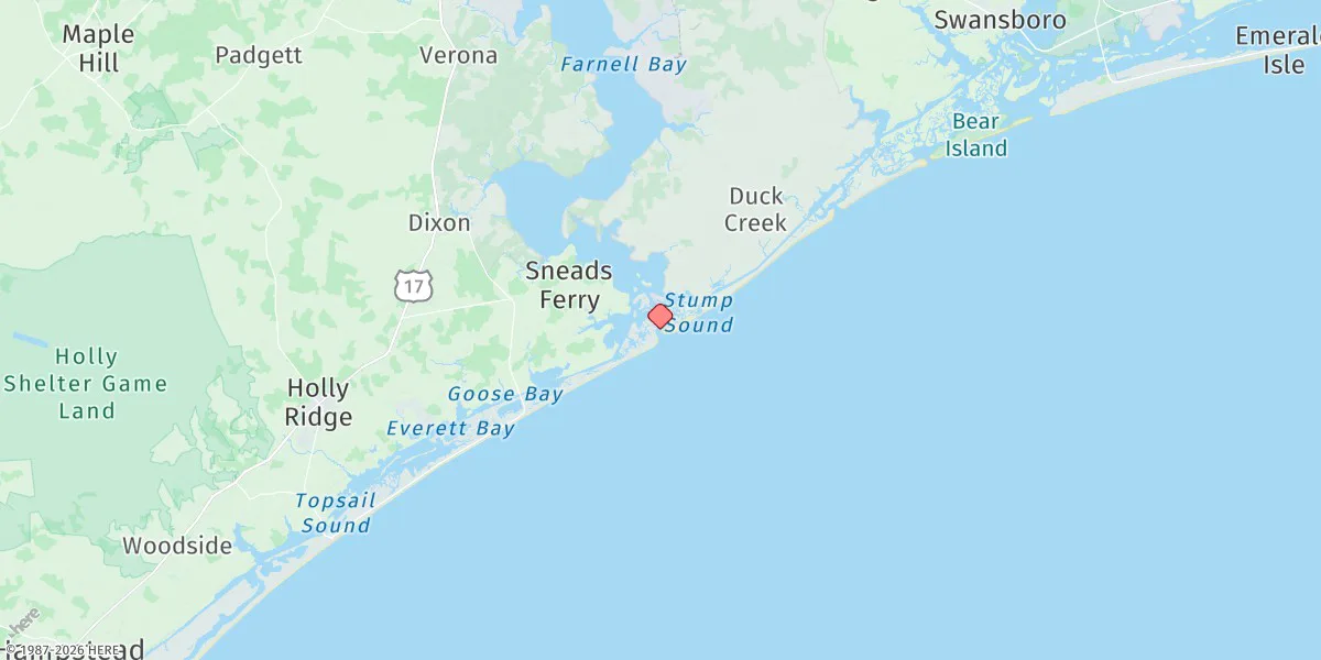Map preview for New River Inlet