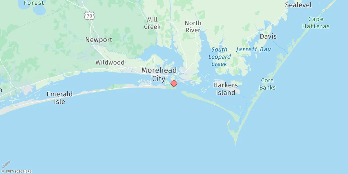 Map preview for Fort Macon, Uscg Station