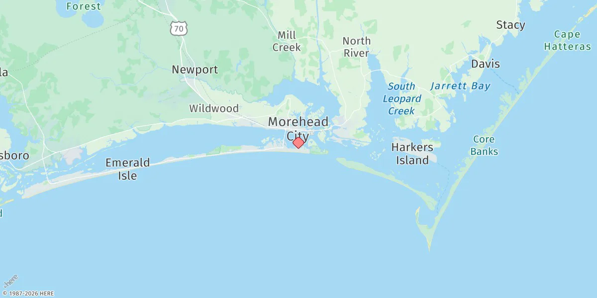 Map preview for Triple Ess Marina, Bogue Sd., North Carolina