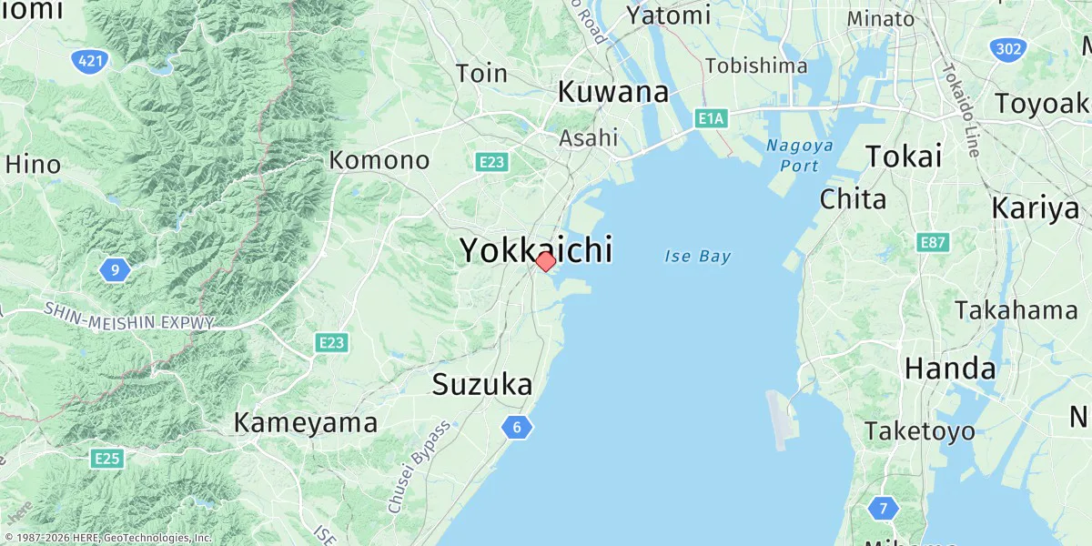 Map preview for Yokkaichi