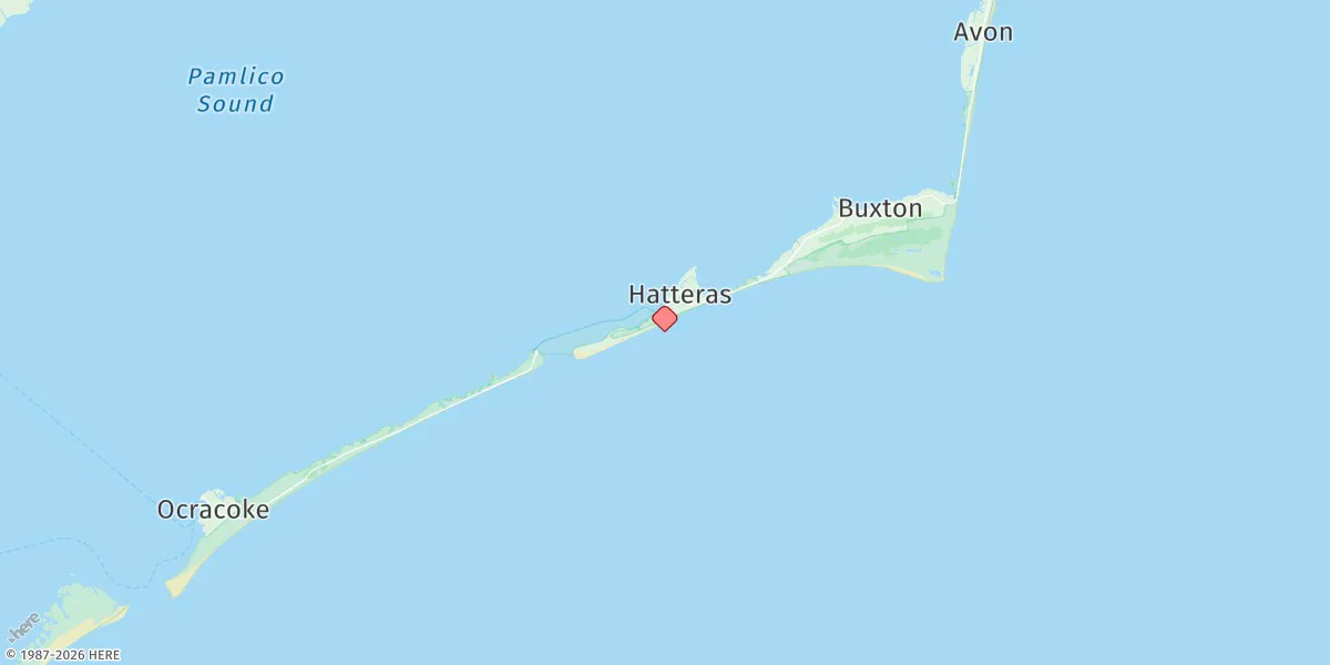 Map preview for Hatteras (Ocean), North Carolina
