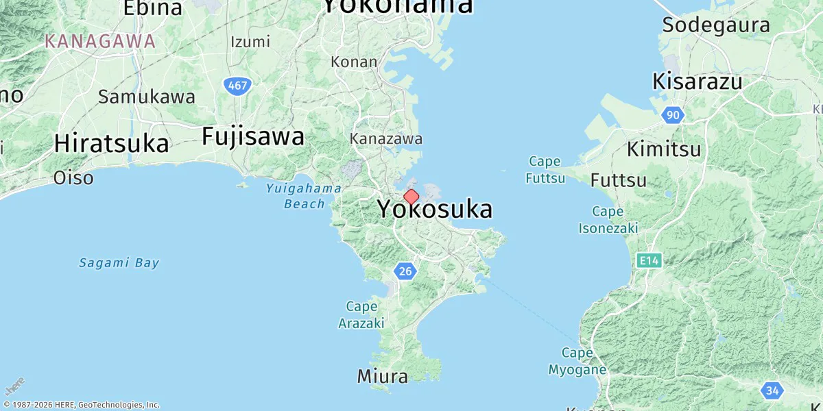 Map preview for Yokosuka