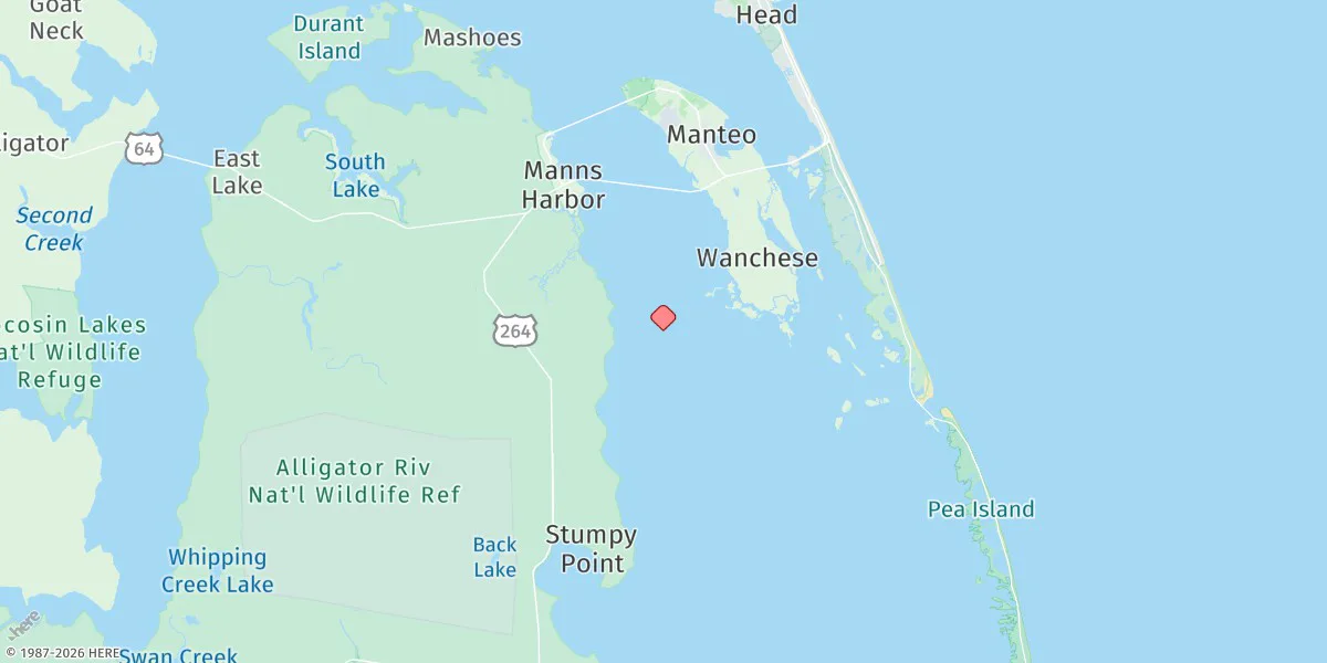 Map preview for Roanoke Marshes Light, Croatan Sound