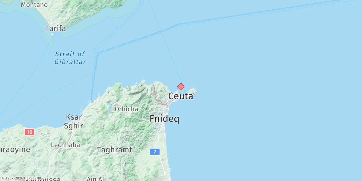 Map preview for Ceuta