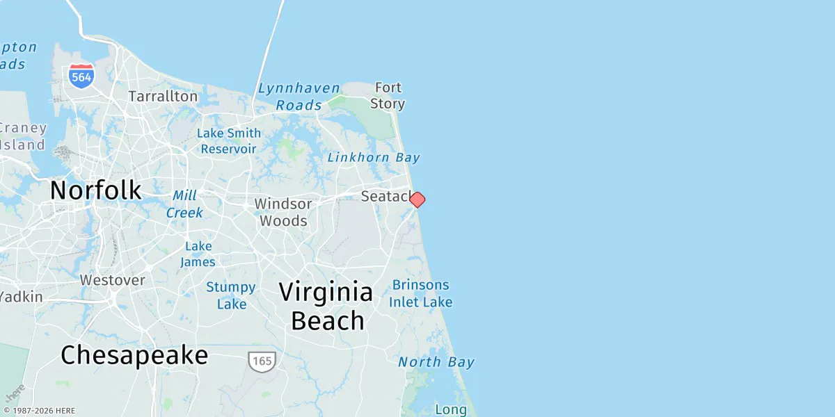 Map preview for Rudee Inlet Entrance