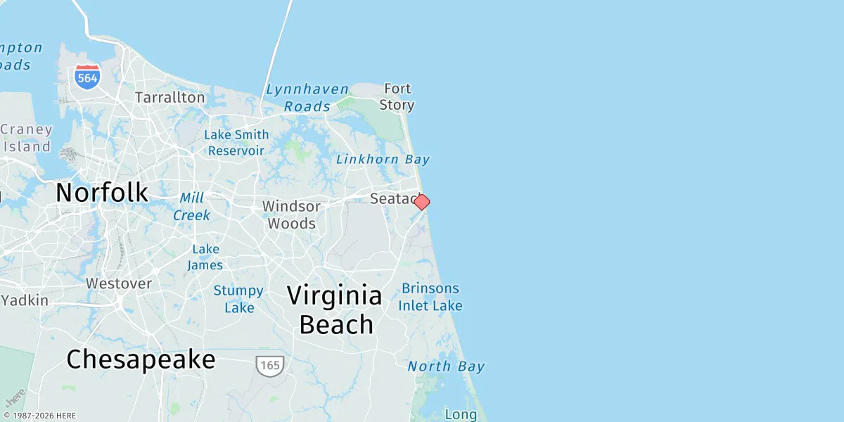 Map preview for Rudee Inlet, Interior Channel