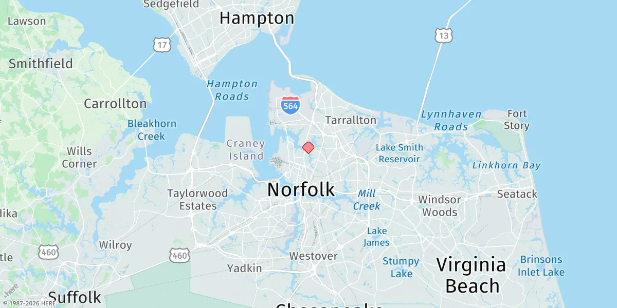 Map preview for Lafayette River