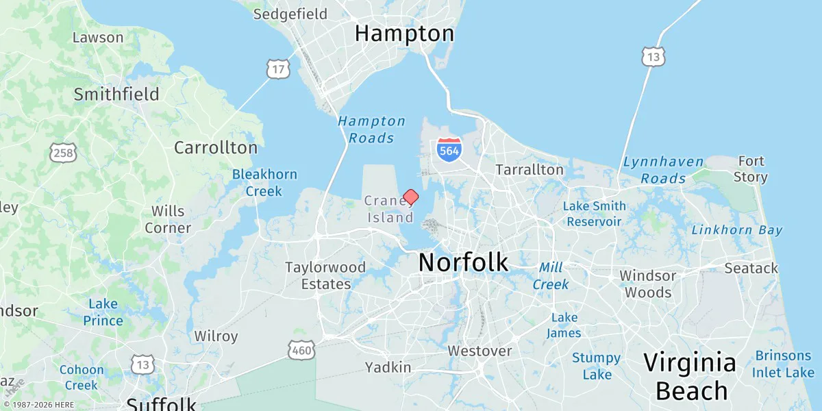 Map preview for Craney Island Light