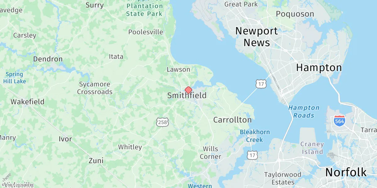 Map preview for Smithfield, Pagan River