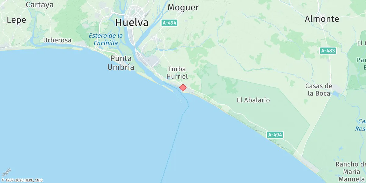 Map preview for Huelva