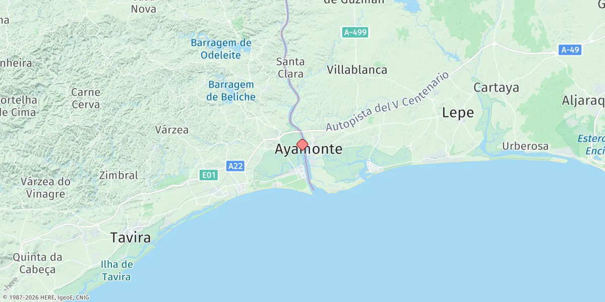 Map preview for Ayamonte