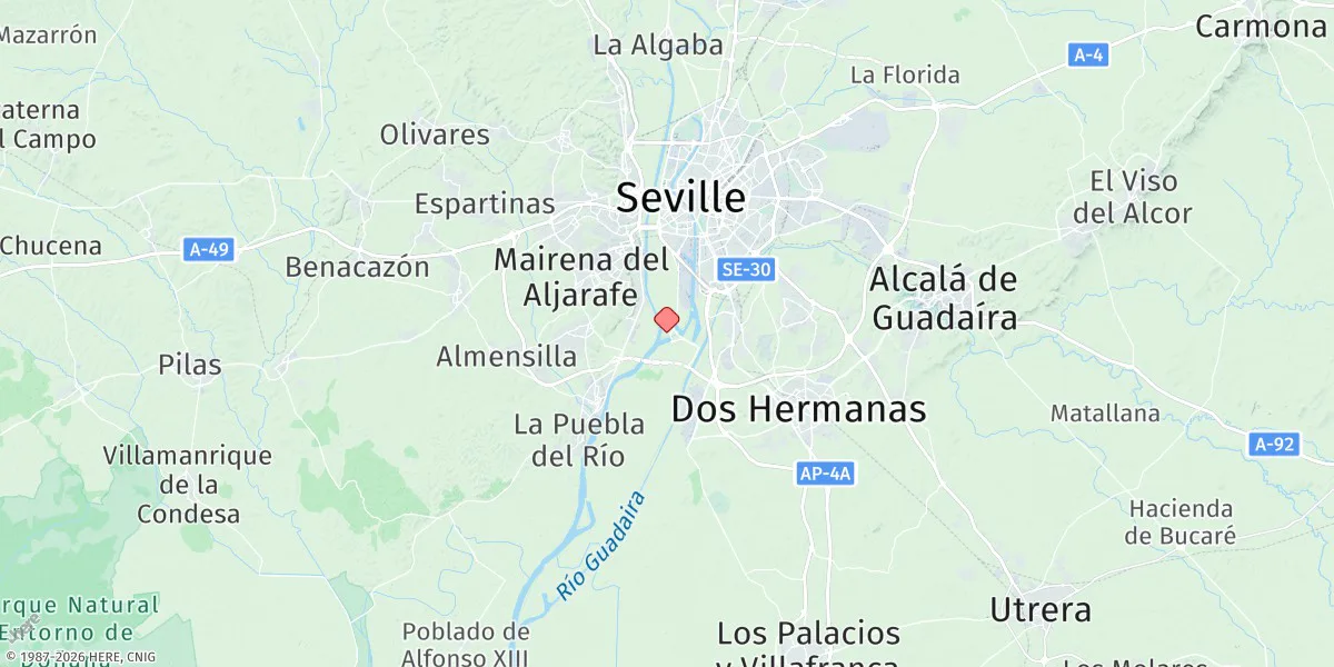 Map preview for Sevilla