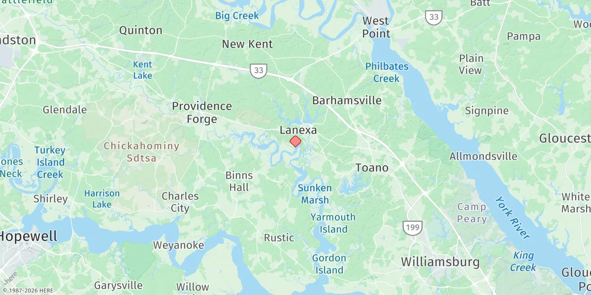 Map preview for Lanexa, Chicahomny River